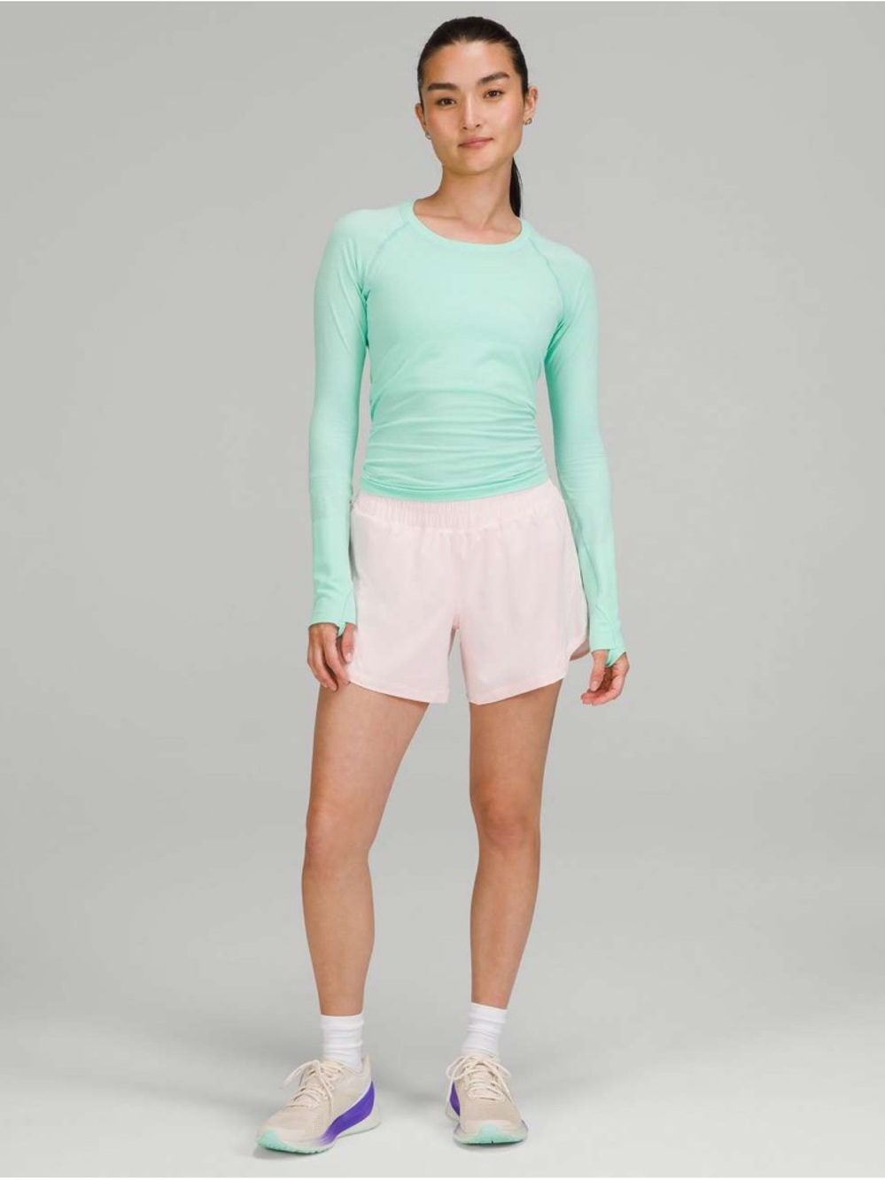Lululemon Track That Mid Rise Lined Short 5 Strawberry Milkshake Size 8
